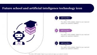 Future School And Artificial Inteligence Technology Icon