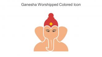 Ganesha Worshipped Colored Icon In Powerpoint Pptx Png And Editable Eps Format