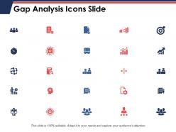 Gap analysis icons slide growth arrow c406 ppt powerpoint presentation styles grid