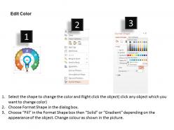Gc bulb with pencil and icons flat powerpoint design