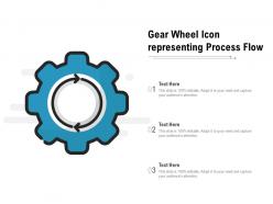 Gear wheel icon representing process flow