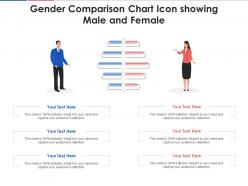Gender comparison chart icon showing male and female