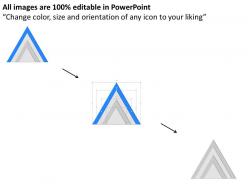 Gj four staged triangle text boxes and icons powerpoint template
