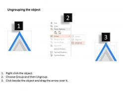 Gj four staged triangle text boxes and icons powerpoint template