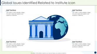 Global issues identified related to institute icon