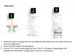 Gn five colored bulbs with icons inside idea generation flat powerpoint design