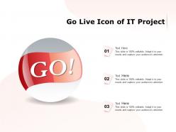 Go live icon of it project