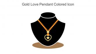 Gold Love Pendant Colored Icon In Powerpoint Pptx Png And Editable Eps Format