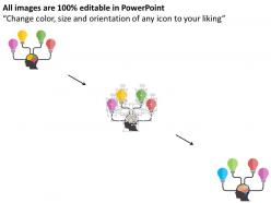 Gq four different business ideas and icons flat powerpoint design