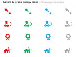 Green energy powr back up ppt icons graphics