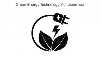 Green Energy Technology Monotone Icon In Powerpoint Pptx Png And Editable Eps Format