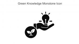 Green Knowledge Monotone Icon In Powerpoint Pptx Png And Editable Eps Format