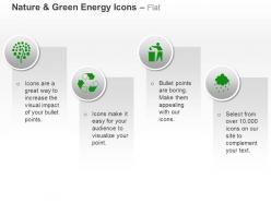 Green plant recycle waste management water harvesting ppt icons graphics