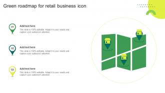 Green Roadmap For Retail Business Icon
