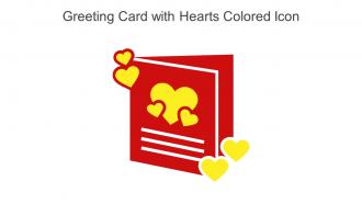 Greeting Card With Hearts Colored Icon In Powerpoint Pptx Png And Editable Eps Format