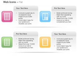 Grid view list view video list video ppt icons graphics