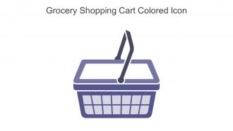 Grocery Shopping Cart Colored Icon In Powerpoint Pptx Png And Editable Eps Format