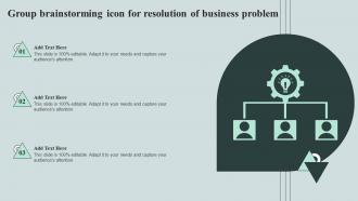 Group Brainstorming Icon For Resolution Of Business Problem