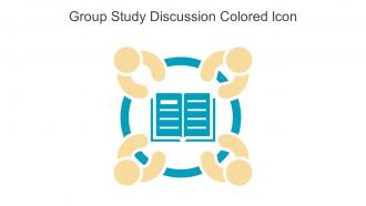 Group Study Discussion Colored Icon In Powerpoint Pptx Png And Editable Eps Format