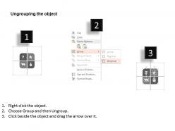 Growth share matrix with chart and icons flat powerpoint design