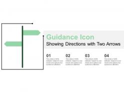 Guidance icon showing directions with two arrows
