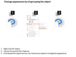 Gx three staged circular process diagram and icons powerpoint template