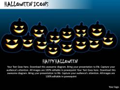 Halloween icons powerpoint presentation slides