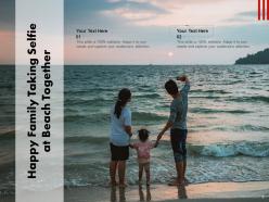 Happy family relaxing beach summer together depicting