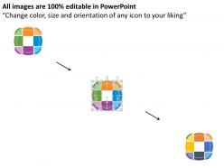 Hb four segment circle for realestate and business icons flat powerpoint design
