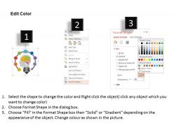 Hd eight staged bulb brain diagram and icons flat powerpoint design