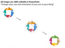 He four staged business diagram with finance icons flat powerpoint design