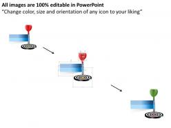 He target dart with arrow and business icons powerpoint template
