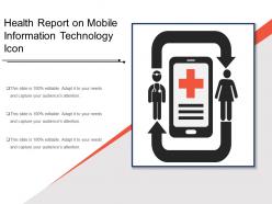 Health report on mobile information technology icon