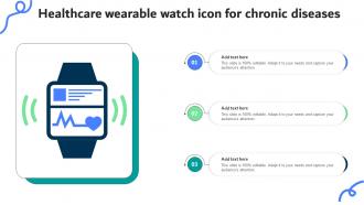 Healthcare Wearable Watch Icon For Chronic Diseases
