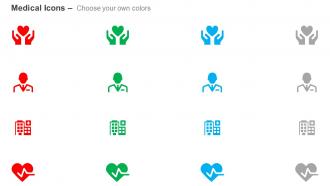 Heart health doctor hospital heart ecg ppt icons graphics