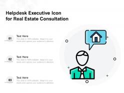 Helpdesk executive icon for real estate consultation