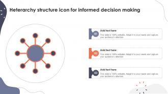 Heterarchy Structure Icon For Informed Decision Making Ppt Slides