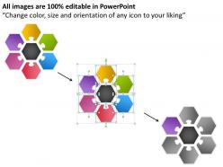 Hexagon diagram multicolor 6 hexagons powerpoint templates 0812 5