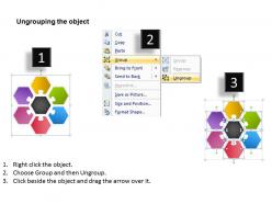 Hexagon diagram multicolor 6 hexagons powerpoint templates 0812 5