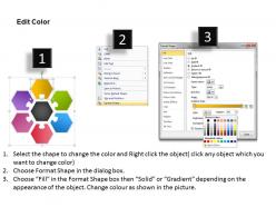Hexagon diagram multicolor 6 hexagons powerpoint templates 0812 5