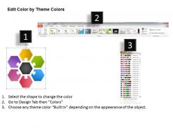 Hexagon diagram multicolor 6 hexagons powerpoint templates 0812 5
