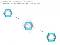 Hexagon infographic with icons for business operations flat powerpoint design