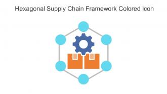 Hexagonal Supply Chain Framework Colored Icon In Powerpoint Pptx Png And Editable Eps Format