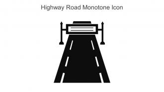Highway Road Monotone Icon In Powerpoint Pptx Png And Editable Eps Format