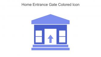 Home Entrance Gate Colored Icon In Powerpoint Pptx Png And Editable Eps Format
