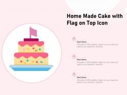 Home made cake with flag on top icon