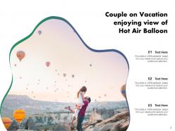 Hot air balloon vacation enjoying mountains clouds passengers festival