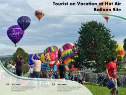 Hot air balloon vacation enjoying mountains clouds passengers festival