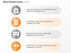 House apartment signboard umbrella ppt icons graphics