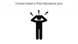 Human Head In Pain Monotone Icon In Powerpoint Pptx Png And Editable Eps Format